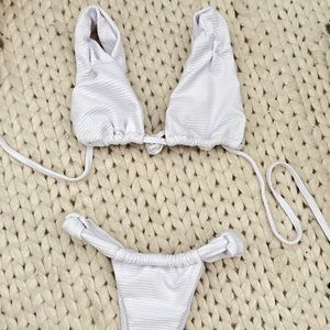 white bikini set
